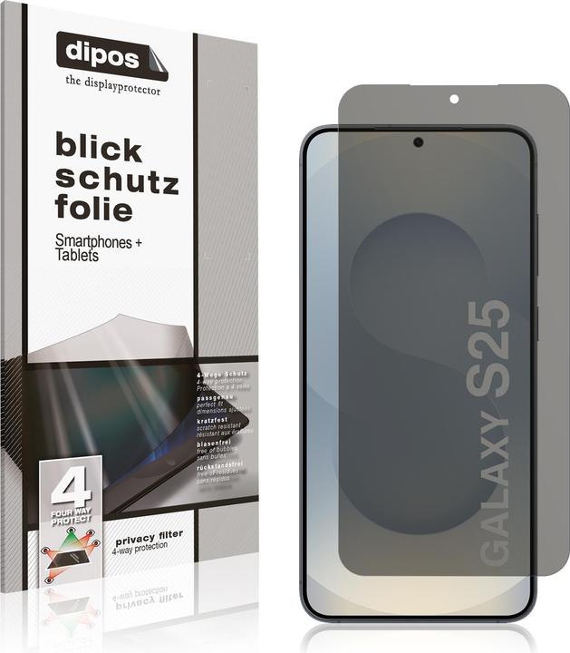 Actual product image Dipos Privacy Screen Protector 4-Way Privacy-Filter (1 Piece, Samsung Galaxy S25)