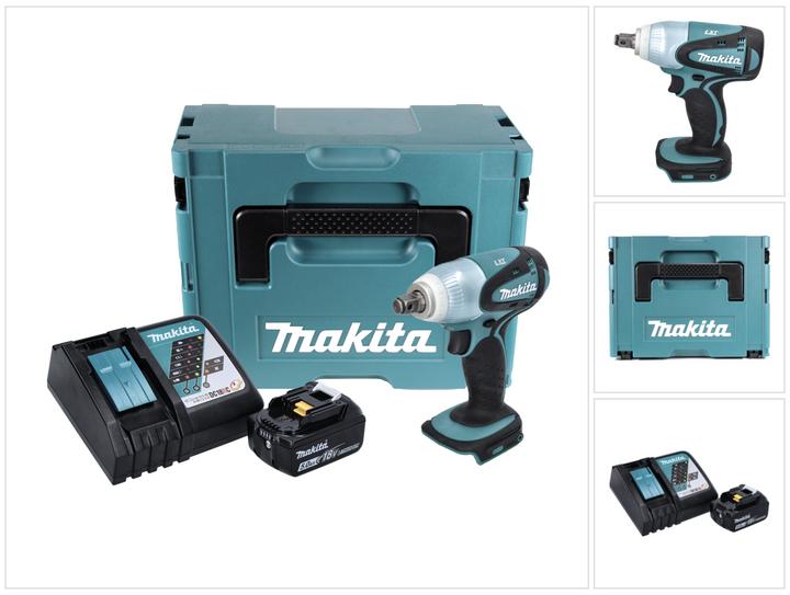 Actual product image Makita DTW 251 RT1J 18 V Cordless Impact Wrench 230 Nm + Makpac Case + 1 x Battery BL 1850 5,0 Ah + (Rechargeable battery operated)