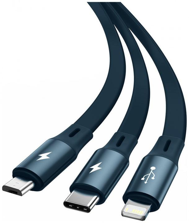 Actual product image Baseus 3in1 charging cable (1.20 m, USB 3.2 Gen 1)