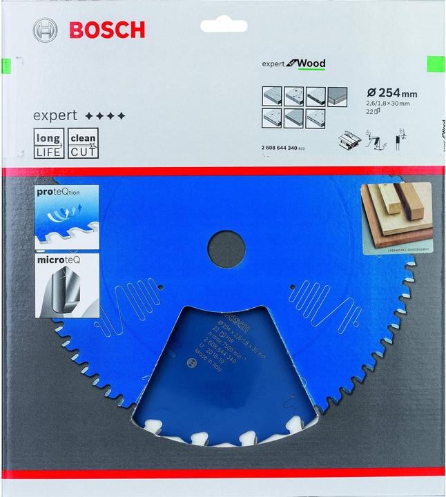 Productafbeelding Bosch Professional Zubehör Cirkelzaagblad EX WO T 254x30-.