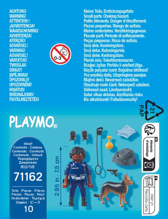 Produktbild Playmobil Polizist mit Spürhund (71162, Playmobil Special Plus)