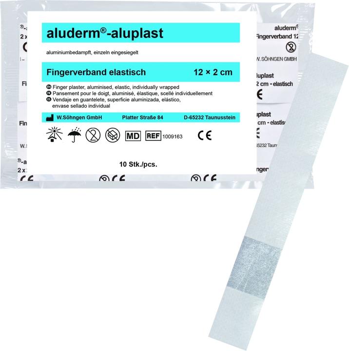 Söhngen aluderm-aluplast Fingerverband 12 x 2 cm, elastisch (10 x)