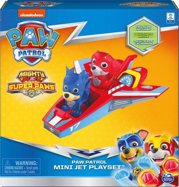 Immagine prodotto Spin Master set di gioco Mini Jet Playset Mighty Pups Super PAWs con 2 mini personaggi, per bambini dai 3 anni i