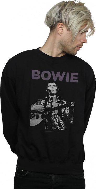 Actual product image David Bowie Mens Rock Poster Sweatshirt (S)