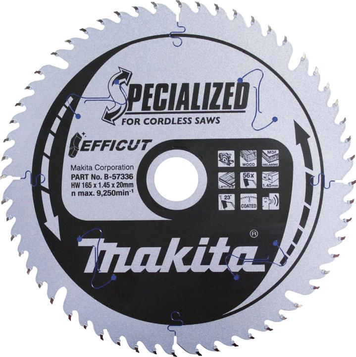 Makita CCF19045G Lame de scie circulaire SPECIALIZED EFFICUT 190 x 30 x 1,0 mm - 45 dents, pour bois