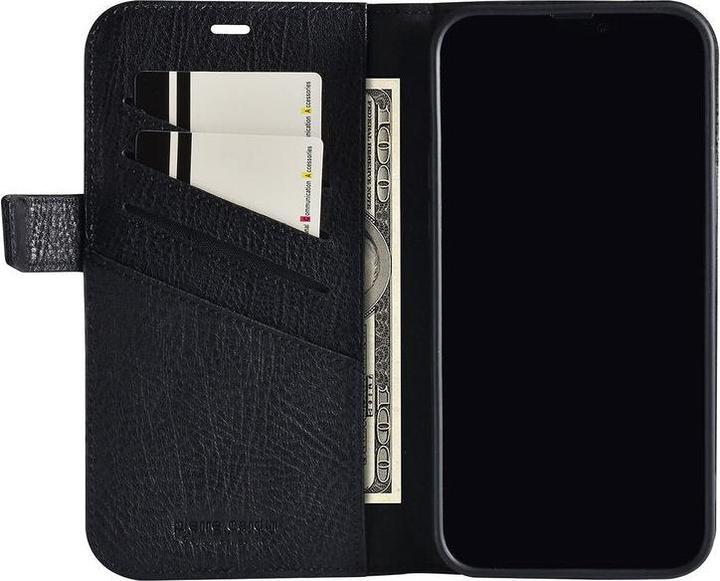 Actual product image Pierre Cardin Case iPhone 13 Pro - Genuine leather book case black & 3 card slots No.288 (Apple iPhone 13 Pro)