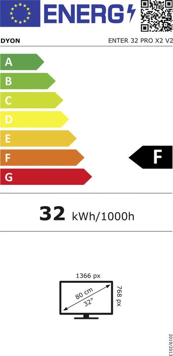 Energie-Label Dyon Enter 32 Pro X2 (32", LCD, HD)