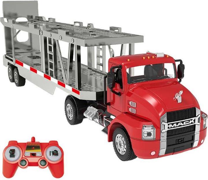 Actual product image Double Remote-controlled truck 1:26 (red) (Car Transporter) E583-003