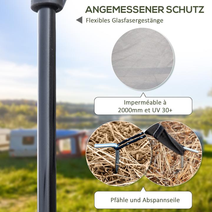 Image du produit Outsunny Campingzelt Polyester, Fiberglas Blau (3 personnes)