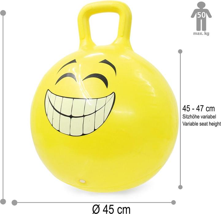Actual product image Jamara Hop Ball Smile - Funnel Ball - Boy/Girl - 1 year(s) - Yellow - 407 g
