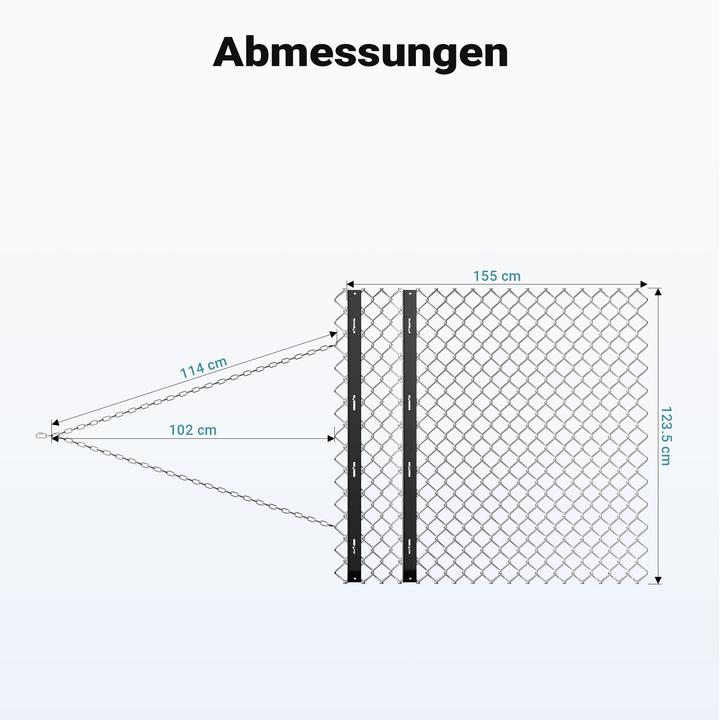 Produktbild Wiltec Wiesenegge 155x123,5cm Schleppegge Wiesenschleppe Rasentraktor Feldegge (Rasentraktor)