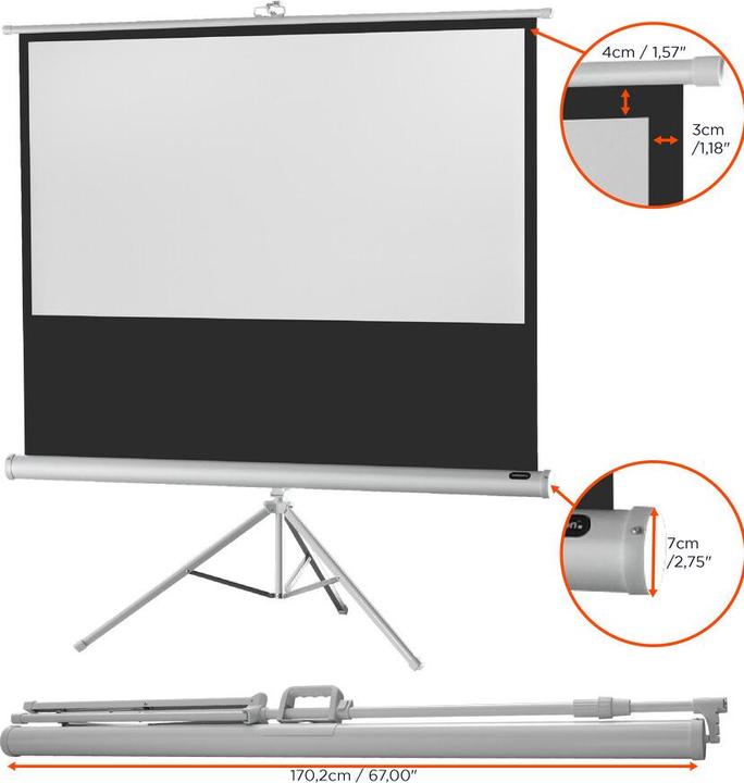 Actual product image Celexon Economy tripod screen - Projection screen with tripod - 181 cm (71") (71.26", 16:9)