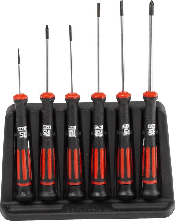 Produktbild Rs Pro 6 Pc Electronics SD Set (Pozidriv-Kreuzschlitz (PZ), Schlitz)