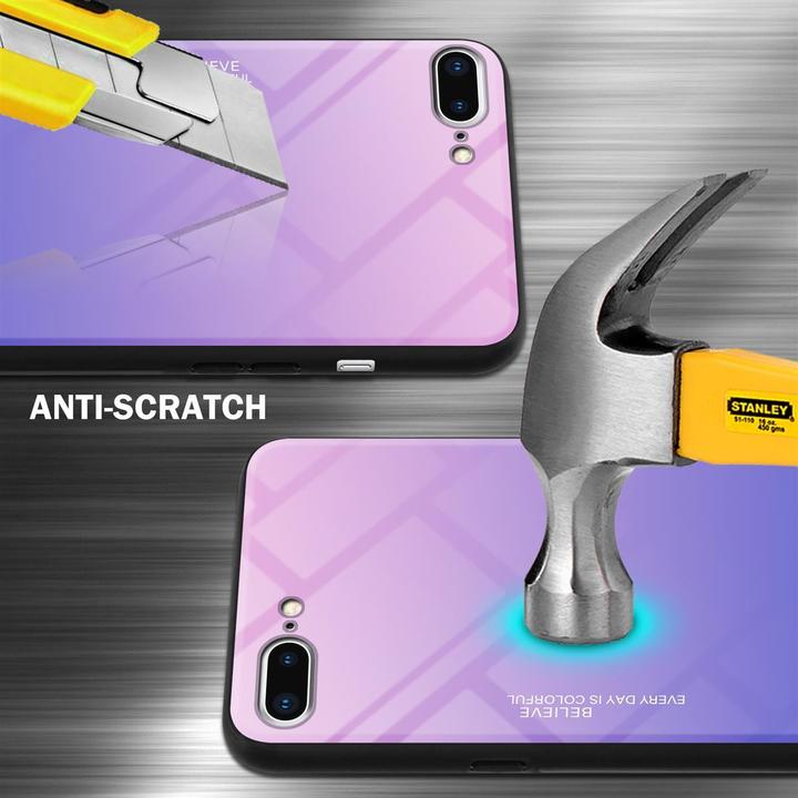 Productafbeelding Cadorabo TPU 2 kleuren glasdekking (Apple iPhone 7 Plus, Apple iPhone 7s Plus)