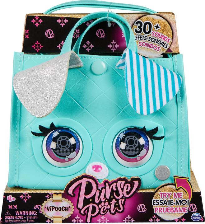 Immagine prodotto Spin Master Purse Pets, borsa tote VIPooch Puppy, giocattolo interattivo e borsetta a tracolla, oltre 30 suoni e