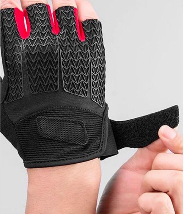 Image du produit Rockbros S169BR M gants de cyclisme avec inserts en gel - noir et rouge (M)