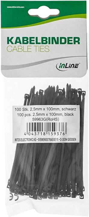 Image du produit InLine Colliers de serrage (Serre-câbles en plastique, 100 mm, 100 pcs)