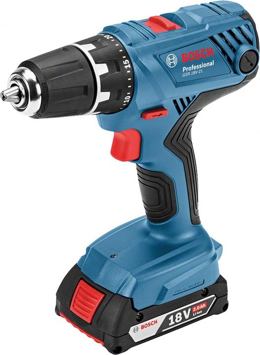 Productafbeelding Bosch Professional Accuboormachine en schroevendraaier GSR 18V-21 Set (Oplaadbare batterij)