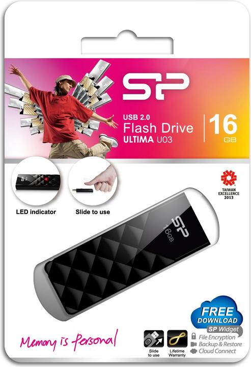 Immagine prodotto Silicon Power Ultima U03 USB Flash Drive 16 GB Mystery Black (16 GB, USB-A, USB 2.0)