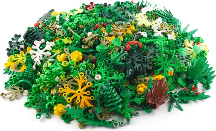 Actual product image LEGO Green Mix - Plants, Leaves - 25 pieces - NEW (LEGO Accessories)