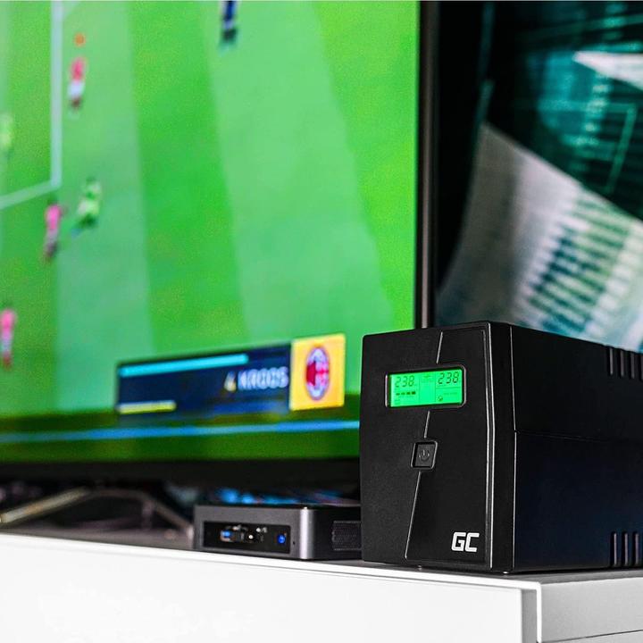 Produktbild GreenCell 600VA 360WÜberspannungsschutz 230V Black (0.60 VA, 360 W, Line-Interaktiv USV)