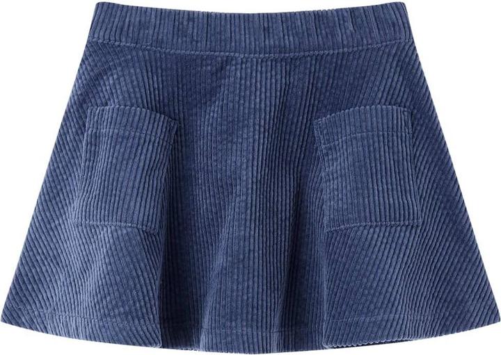 VidaXL Kinderrock mit Taschen Cord Marineblau 116,Material: 100 (116)