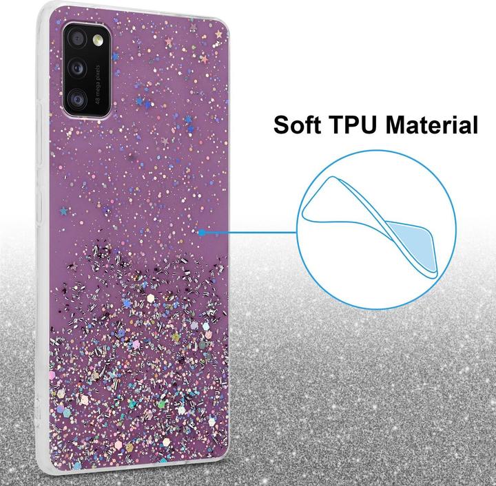 Actual product image Cadorabo TPU cover sparkling glitter (Samsung Galaxy A41)
