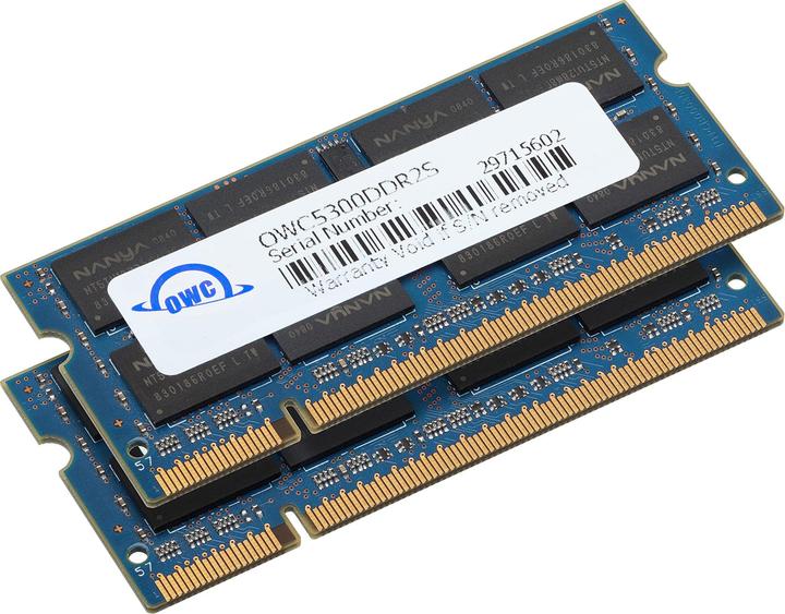 OWC 6.0GB (2GB + 4GB) PC-5300 DDR2 667MHz SO-DIMM 200 Pin Memory Upg. Module (3 x 2GB, 667 MHz, DDR2-RAM, SO-DIMM)