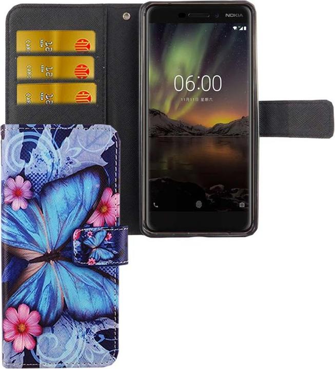 Actual product image König Design Case Mobile Protection for Nokia 6 (2018) Case Cover Wallet Case Hayn Case (Nokia 6 (2018))