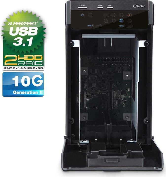 Actual product image Fantec QB-X2U31z 2 x 3.5 SATA Raid HDD USB 3.1 (3.5")
