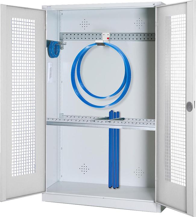 Actual product image C+P Modular sports equipment cabinet with basic equipment (HxWxD: 195x120x50 cm, with perforated hinged