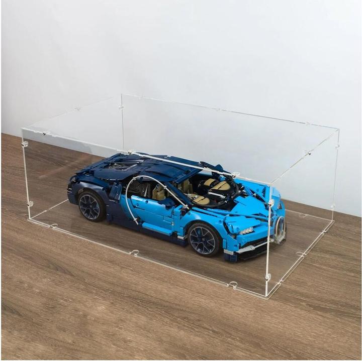 Image du produit iDisplayit Présentoir en acrylique XL pour LEGO® 42083 Bugatti Chiron (avec fond transparent, empilable)