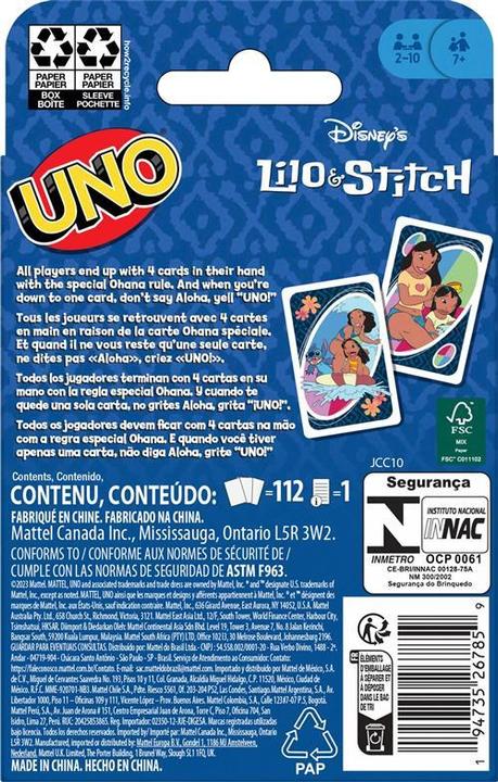 Image du produit Mattel Games UNO Lilo & Stich (Allemand)
