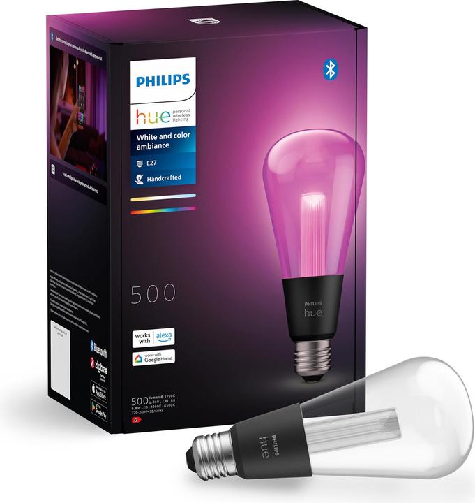 Actual product image Philips Hue White & Color Ambiance Lightguide Giant Edison (E27, 6.80 W, 500 lm, 1 x, G)