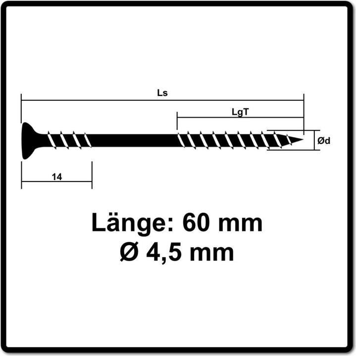 Actual product image Spax Fassadenschrauben LK A2,4.5x60mm (100 Screws per piece)