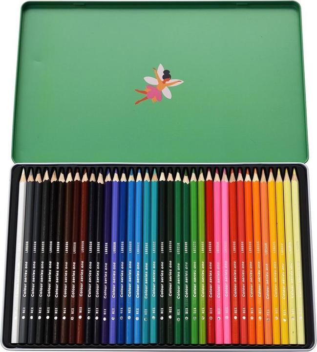 Image du produit Rex London boîte de 36 crayons de couleurs fairies in the garden (Rouge, Vert, Noir, Blanc, Jaune, Bleu, 36 x)