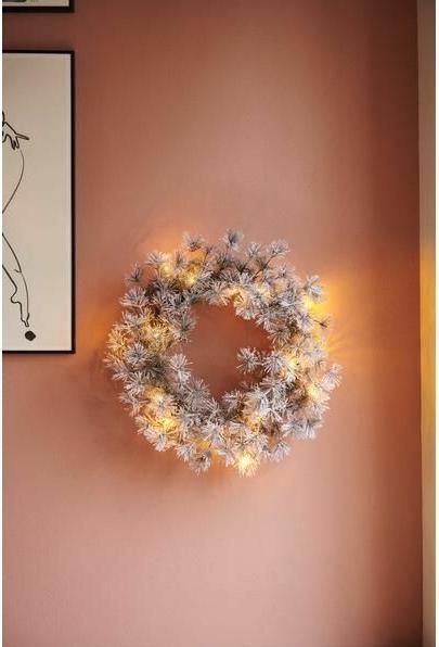 Produktbild Sirius LED-Kranz Alfi, Grün mit Schnee, Ø 45 cm