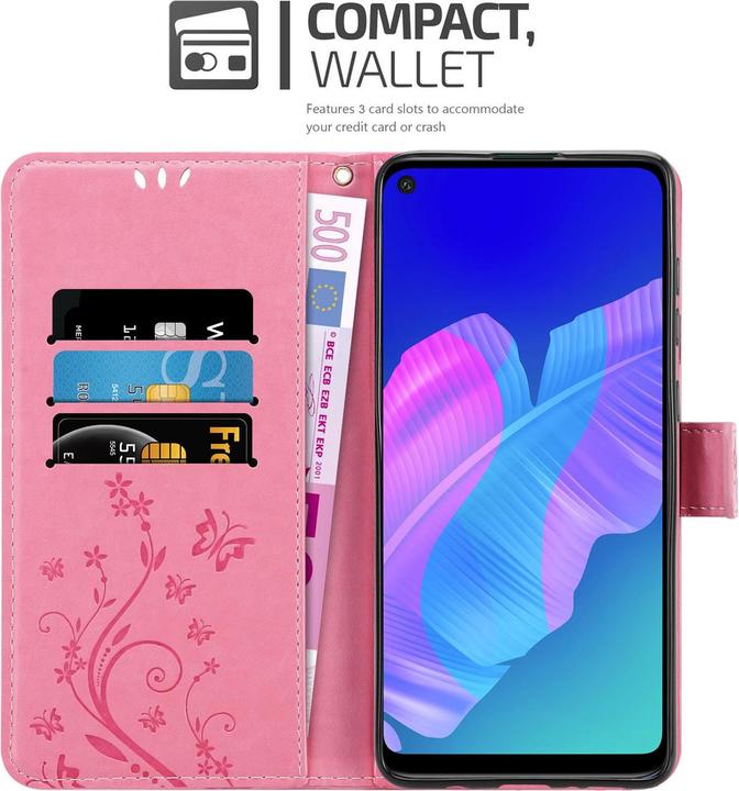 Image du produit Cadorabo Couverture du livre de fleurs (Huawei P40 Lite E)