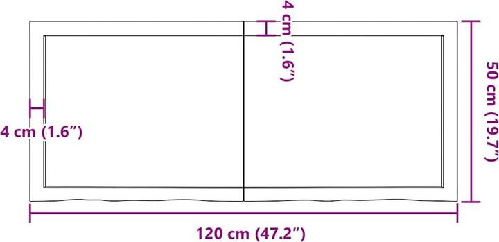 Produktbild VidaXL Saba (120 x 50 x 4 cm)
