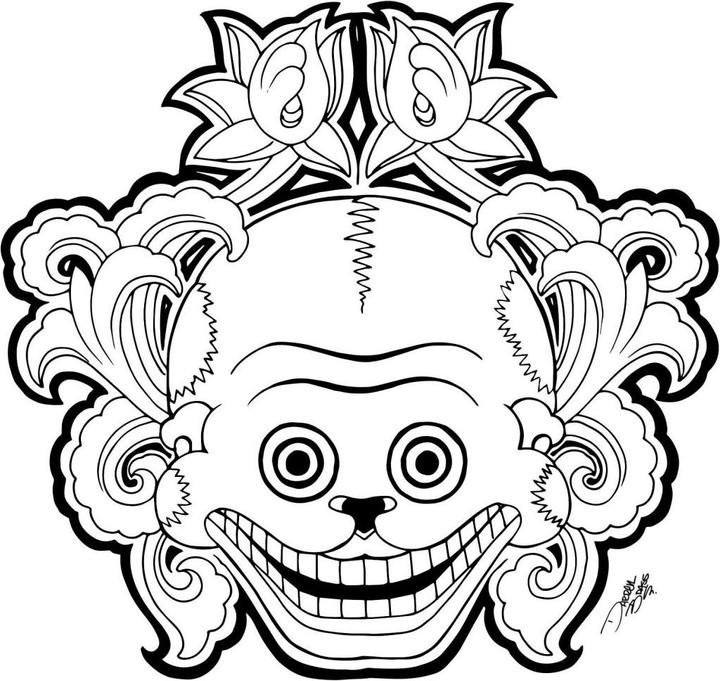 Produktbild Miami Ink Mexikanische Totenmaske 2 (40 x 38 cm)