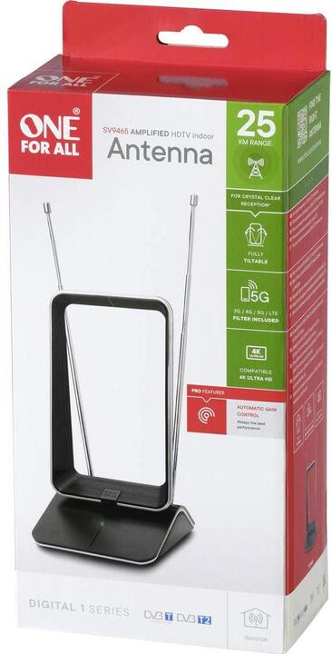 Image du produit One for All Antenne DVB-T à contrôle de gain automatique (Antenne tige, DVB-T / -T2)