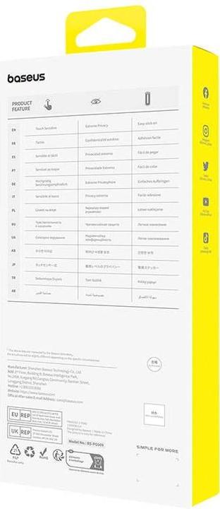 Produktbild Baseus iPhone 15 Pro Max Saphire Series Displayschutz Panzerglas mit Sichtschutz (1 Stück, Apple iPhone 15 Pro Max)