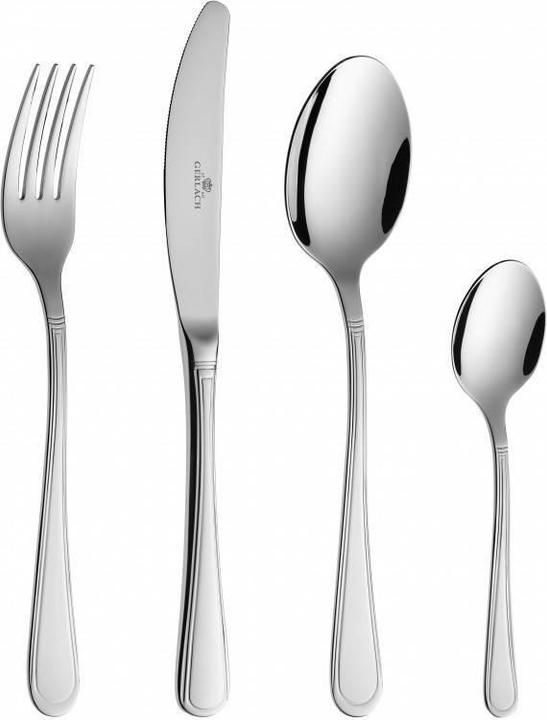 Gerlach Besteck-Set Glänzend Antica, Edelstahl, Silber, 30 x 27 x 5 cm, 24-Einheiten (24 Stück, Besteck Set)