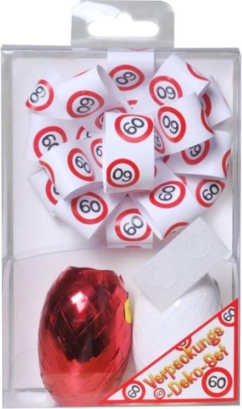 Immagine prodotto UdoS Set di decorazioni per un 60° compleanno (Nastro da regalo, 1 x)