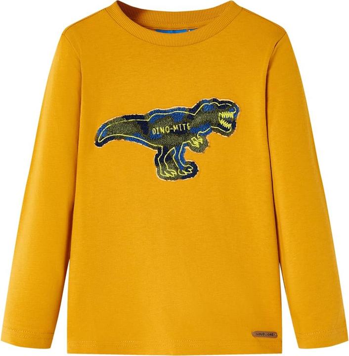 Actual product image VidaXL Children's long-sleeved shirt ochre 116,Material: 100 (116)