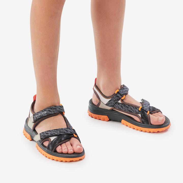 Actual product image Quechua Sandalen Kinder Wandern - NH500 grau/schwarz (32)