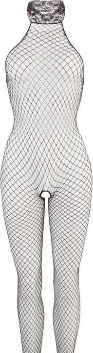 Actual product image Mandy Mystery Fishnet catsuit with lace collar (M, L)