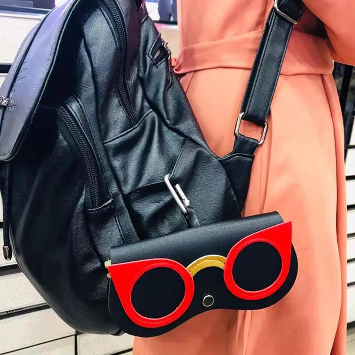 Produktbild Only-Bags.Store Cartoon Portable Sun Eye Glasses Box PU Leder Brillenetui Sonnenbrille