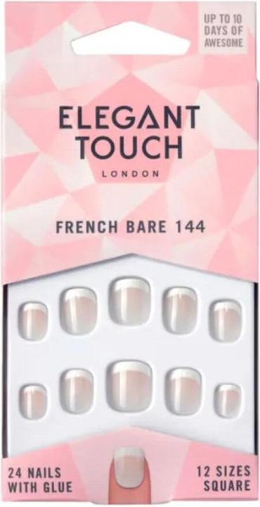 Actual product image Elegant Touch Natural French Bare 144 Xs (Artificial nails, Beige)
