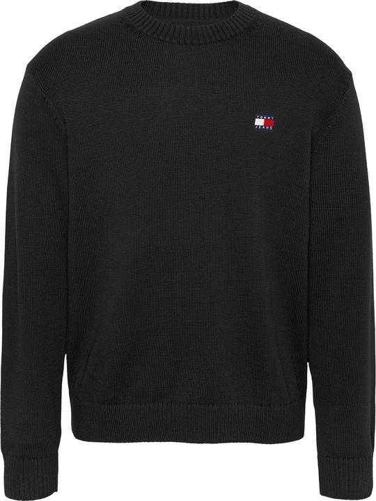 Produktbild Tommy Hilfiger Tommy Jeans Regular Badge Wolmix Trui - Zwart - Maat L (L)
